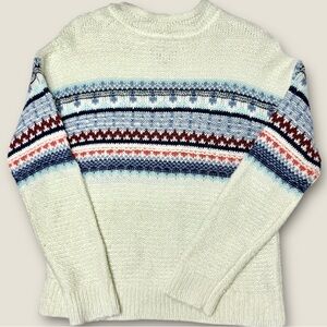 St. John's Bay Soft White Knit Sweater Size S
